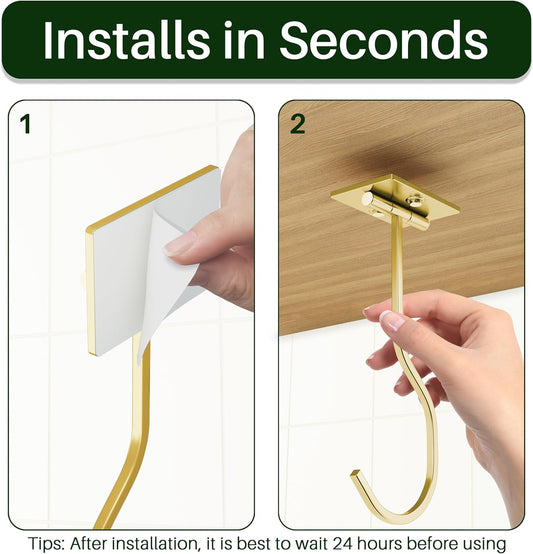 Folding Banana Hanger Hook Gold