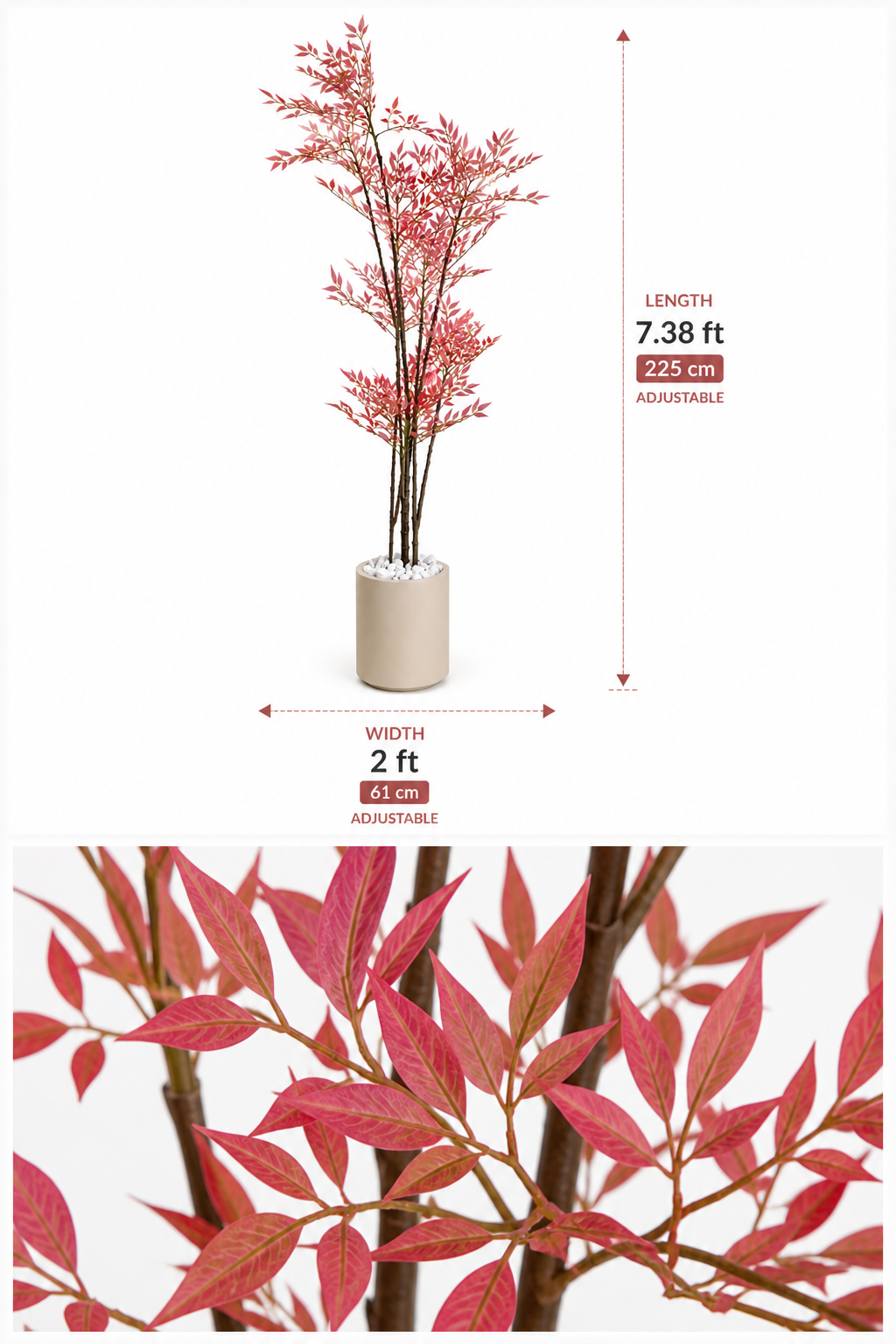 Light Bamboo Red Tree