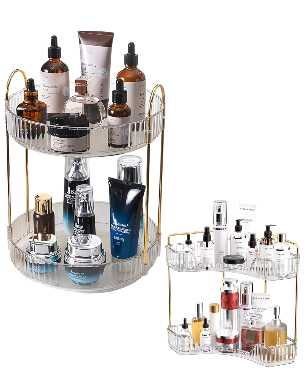 set of 2 makeup organizer