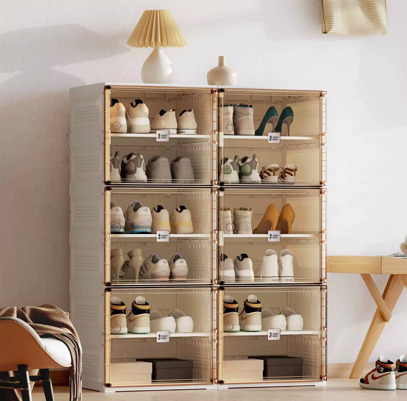 24 pairs shoes cabinet