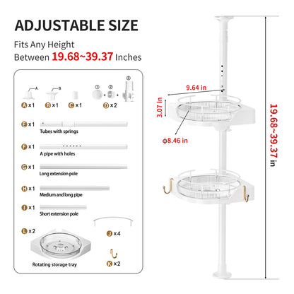 2-4Tier kitchen corner shelf
