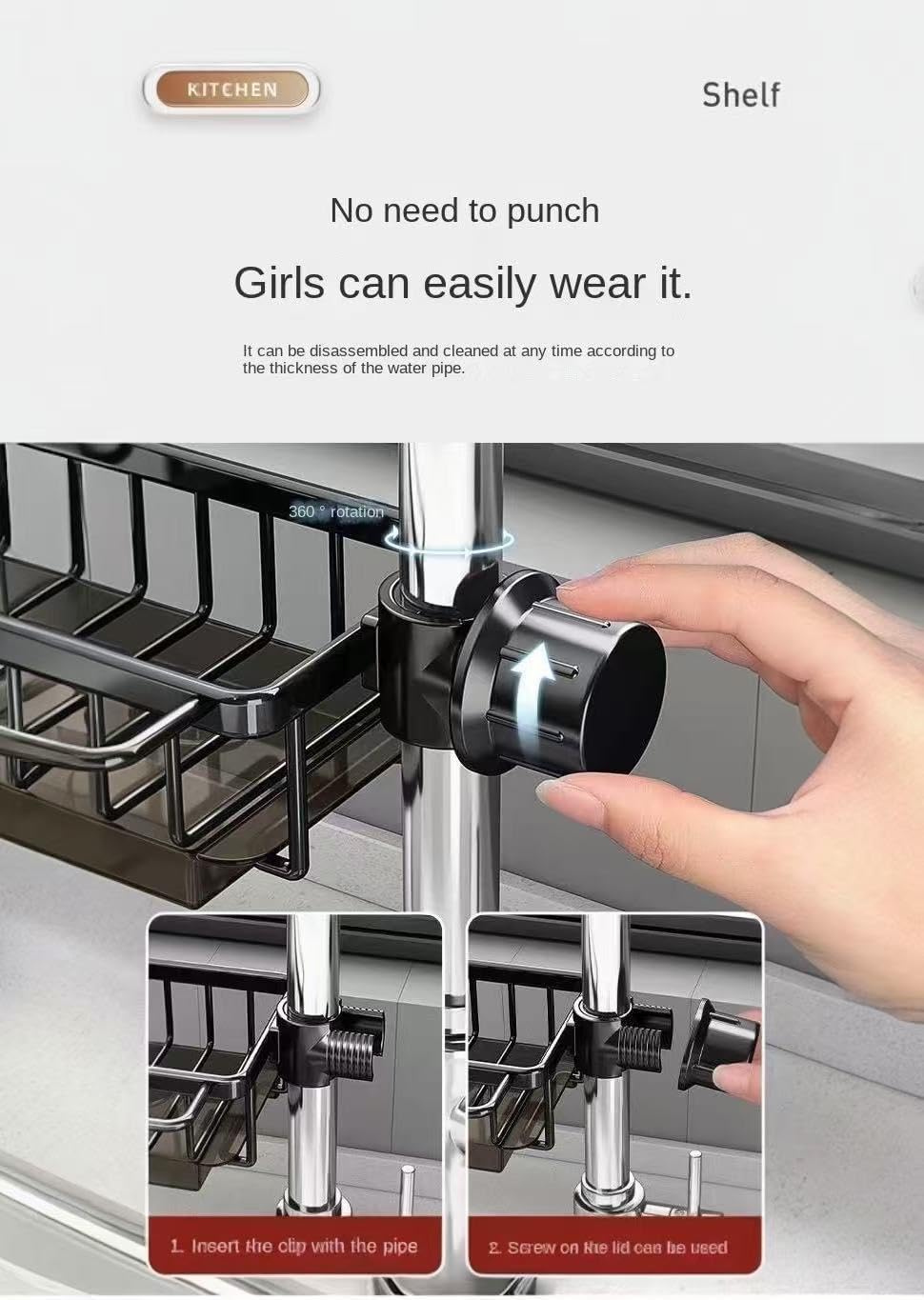 Kitchen Sink Faucet Organizer,