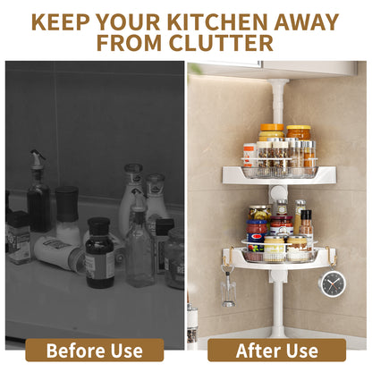 2-4Tier kitchen corner shelf
