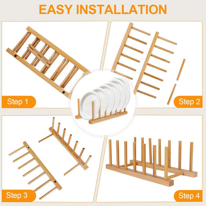 Bamboo Wooden Dish Racks