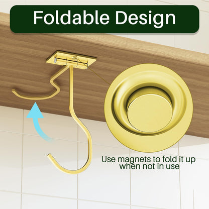 Folding Banana Hanger Hook Gold