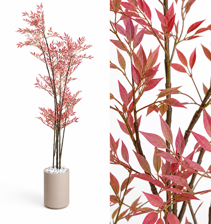 Light Bamboo Red Tree