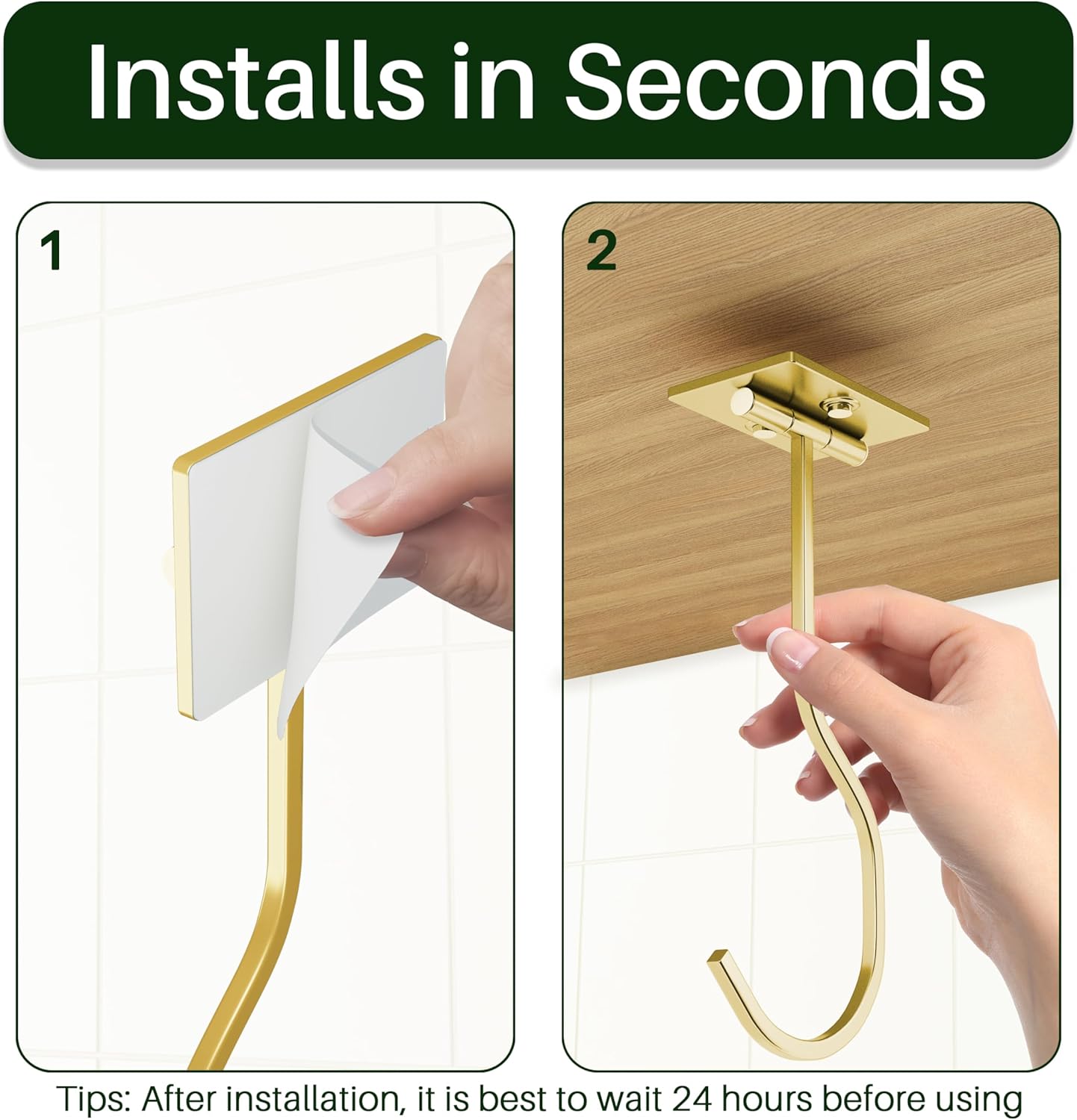 Folding Banana Hanger Hook Gold