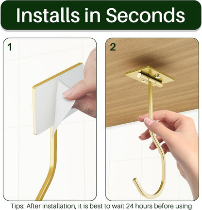 Folding Banana Hanger Hook Gold