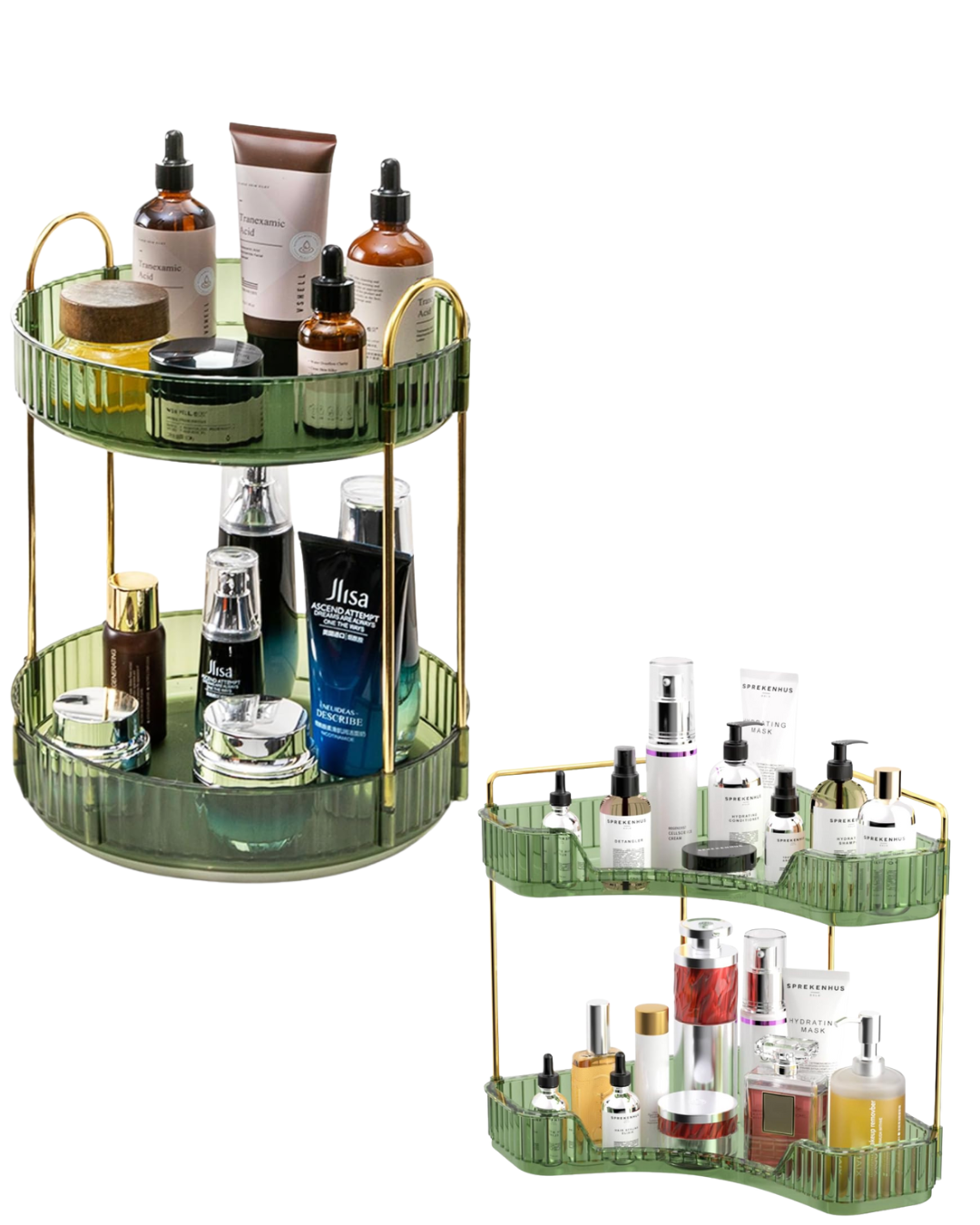 set of 2 makeup organizer