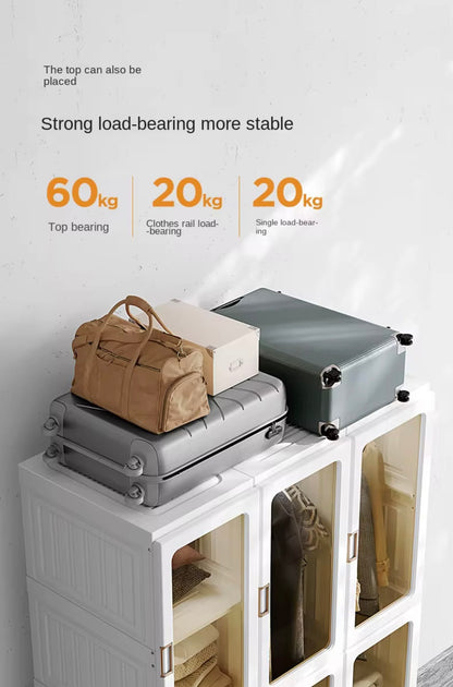 Foldable modern wardrobe