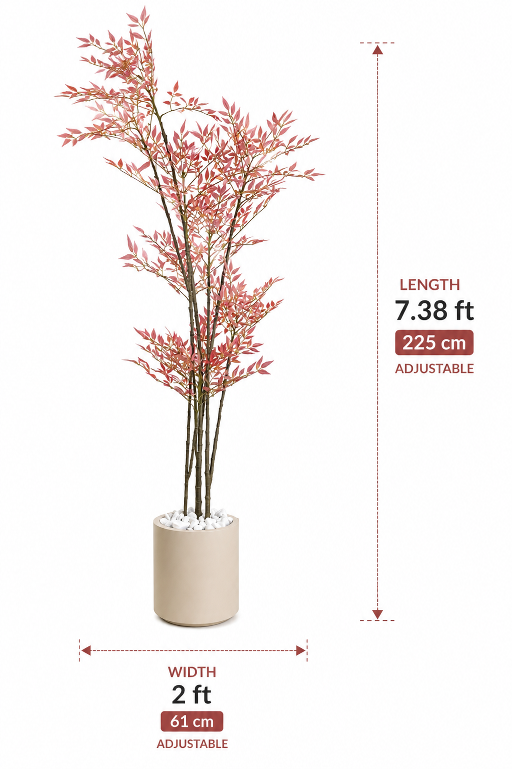 Light Bamboo Red Tree
