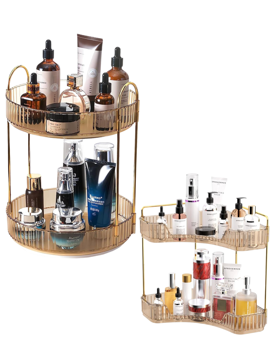 set of 2 makeup organizer