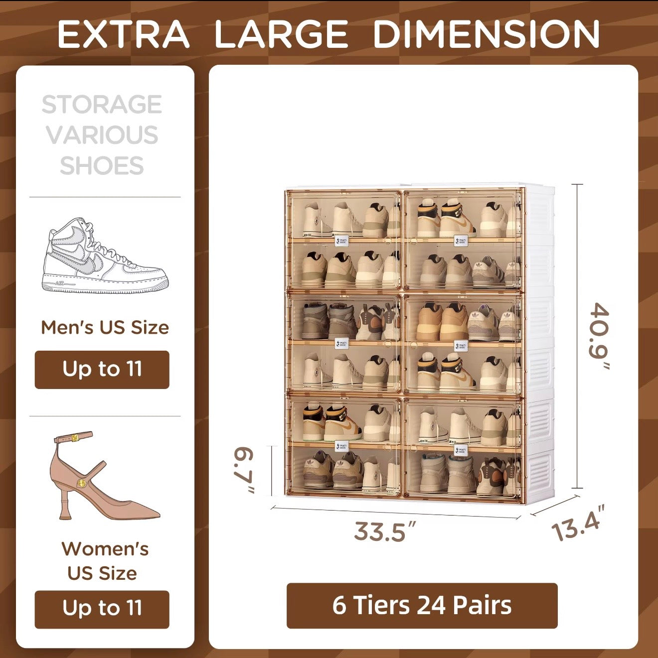 24 pairs shoes cabinet