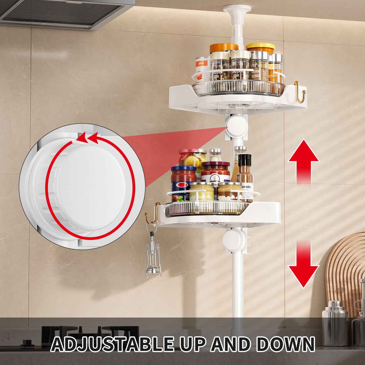 2-4Tier kitchen corner shelf