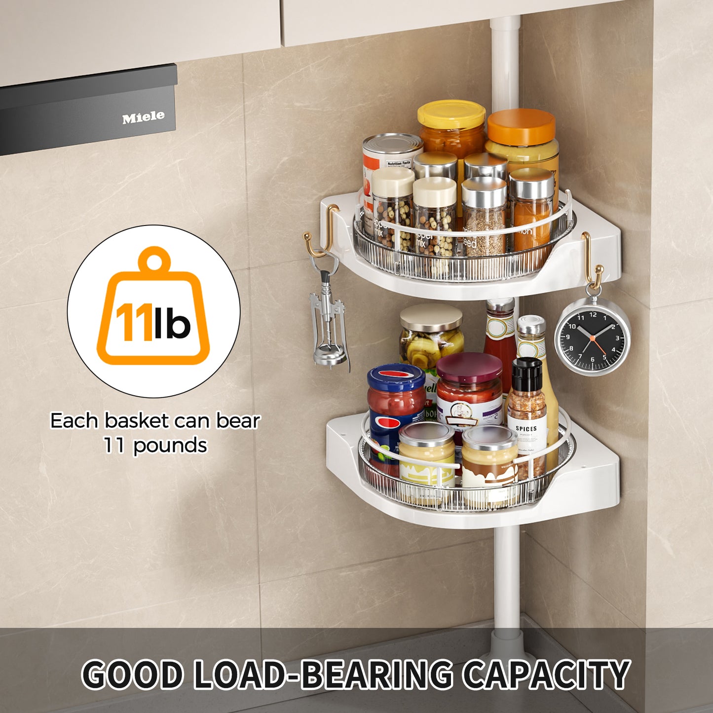 2-4Tier kitchen corner shelf