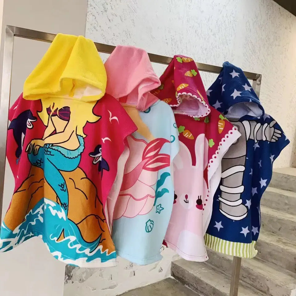 growell Hooded Kids Beach Towels
