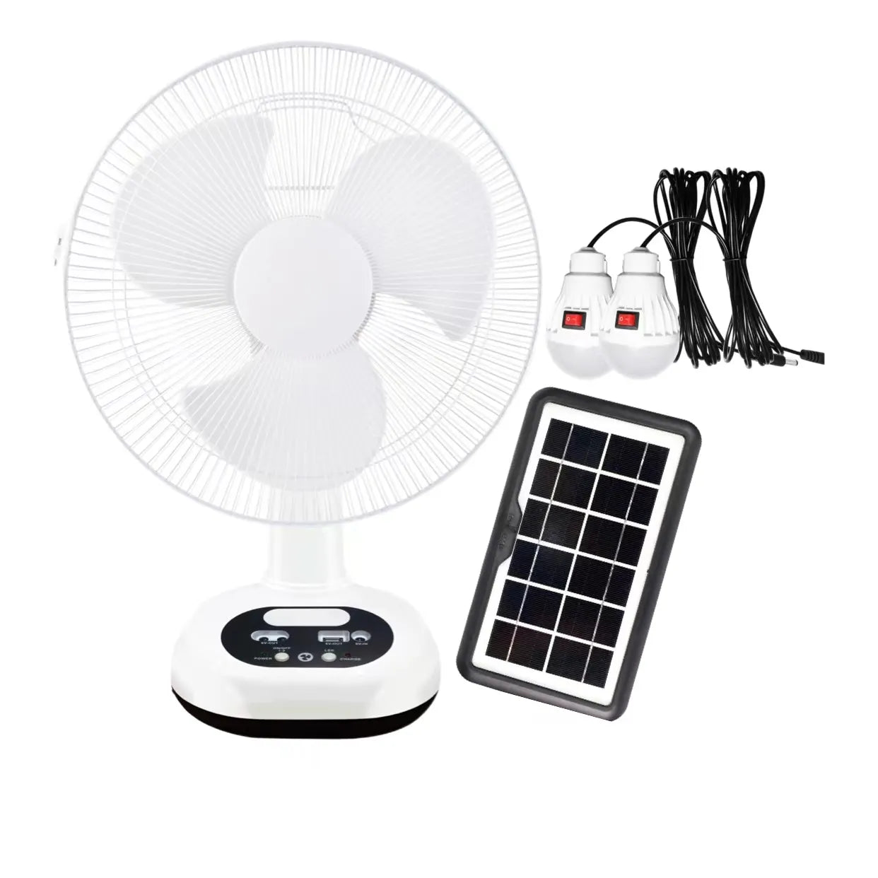 Portable Fan with Solar Panel