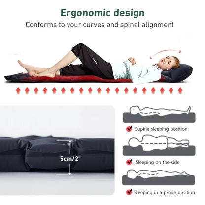 Ultralight Inflatable Sleeping Mat with Built-in Foot Pump