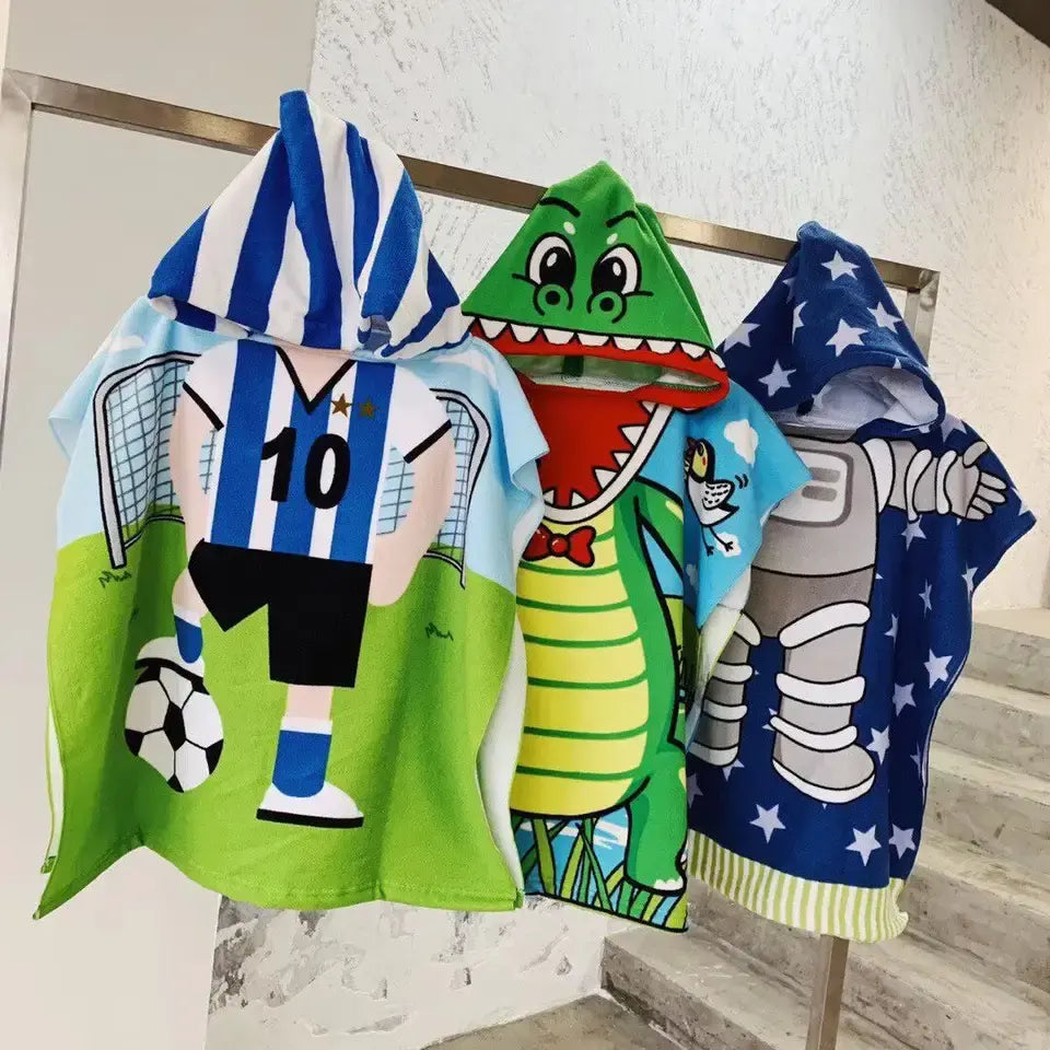 growell Hooded Kids Beach Towels