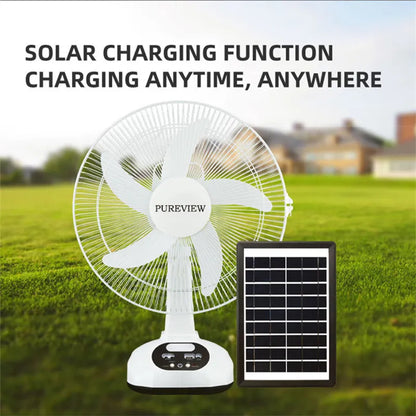Portable Fan with Solar Panel