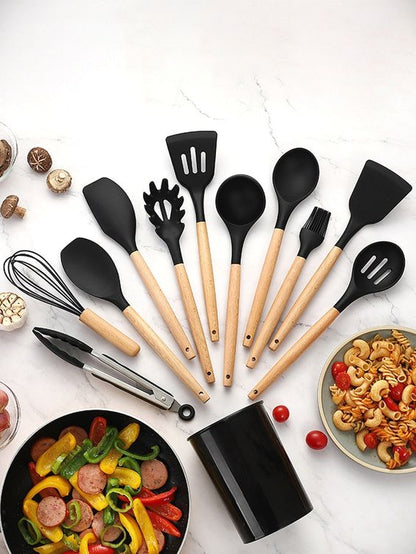12 Pcs Silicone Cooking Utensils Set